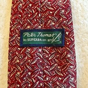 Peter Thomas Italian Silk Tie, Mauve & Gray